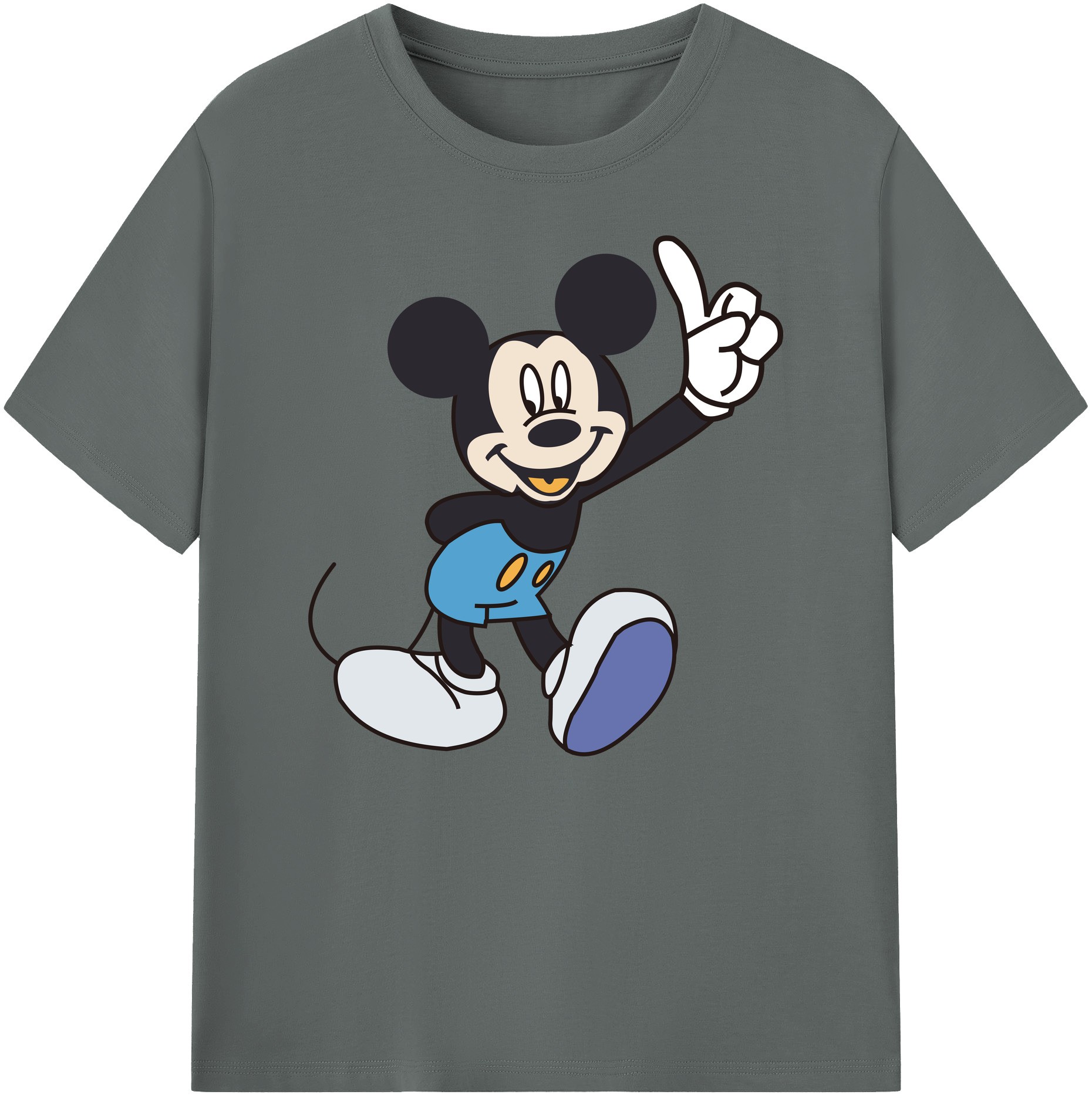 ミッキーマウス Mickey Mouse 綿100％ メンズ半袖Tシャツ｜肌触りやわらか＆通気性